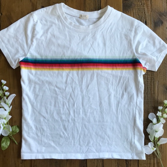 Brandy Melville Tops - Brandy Melville OS white tee shirt